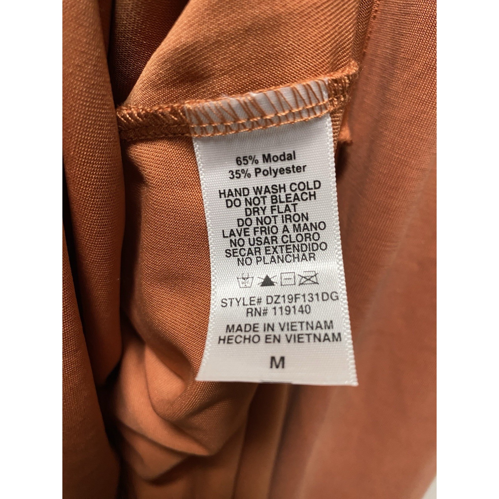 Double Zero Mystical Maxi Dress Medium Terracotta High Neck Sleeveless Nwt — image 8 of 8